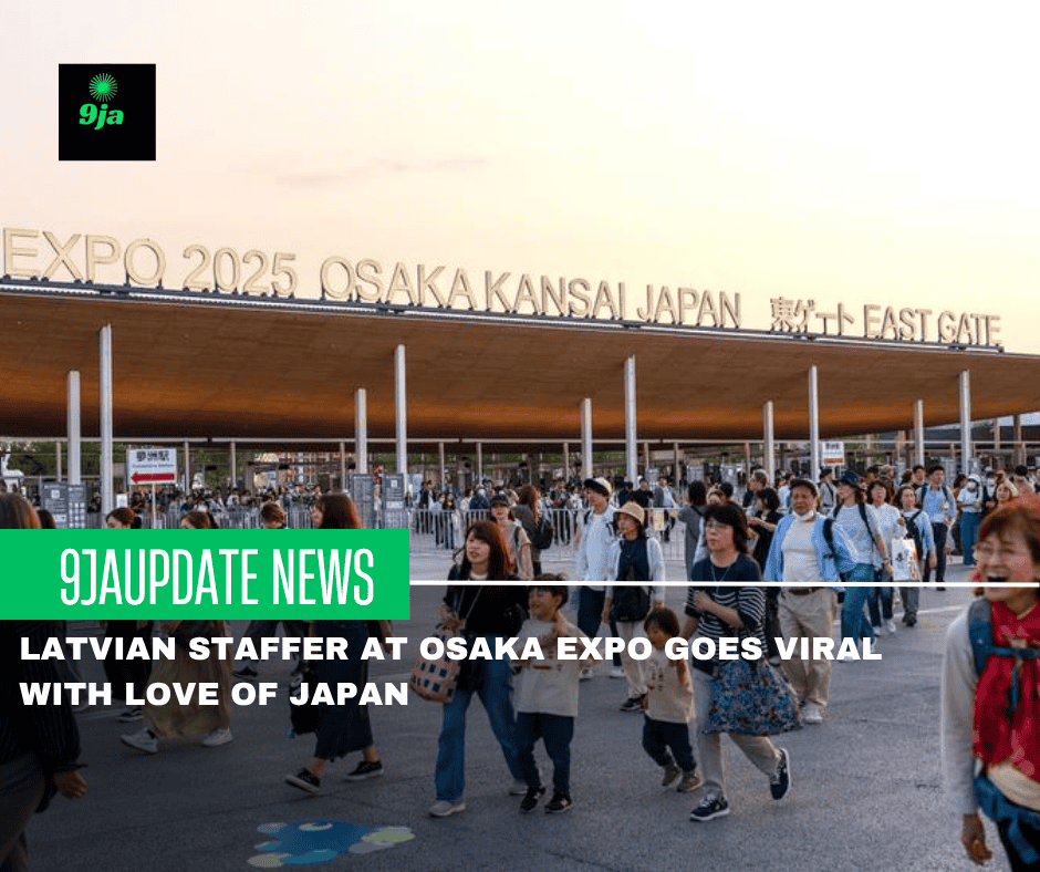 Latvian staffer at Osaka expo goes viral with love of Japan