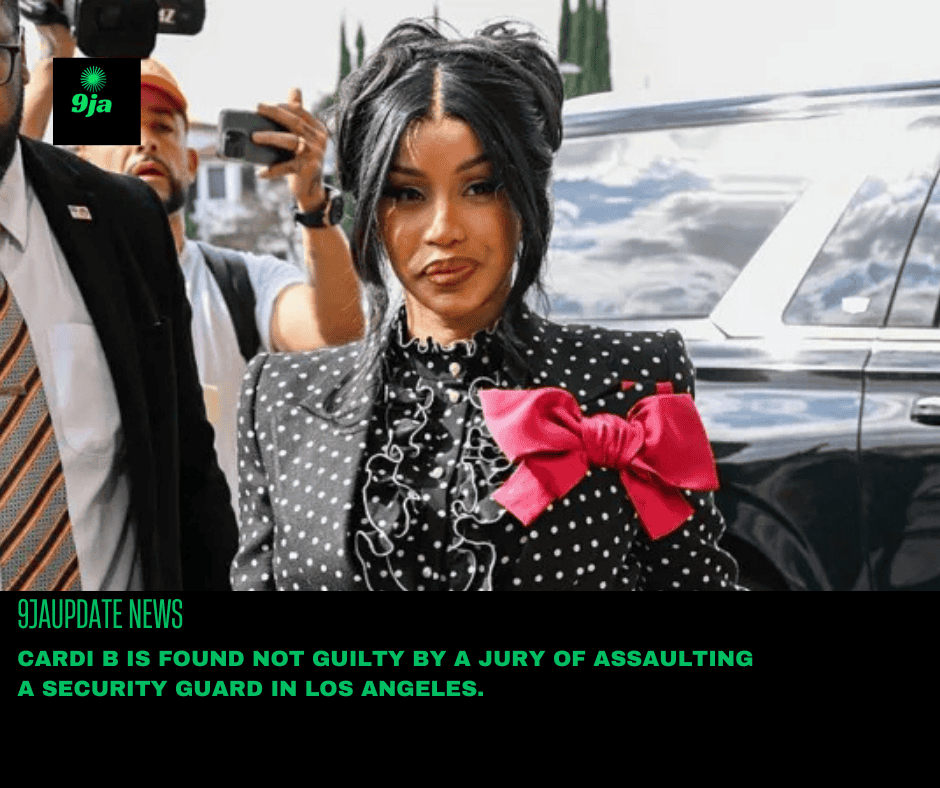 Cardi B is found not guilty by a jury of assaulting a security guard in Los Angeles.