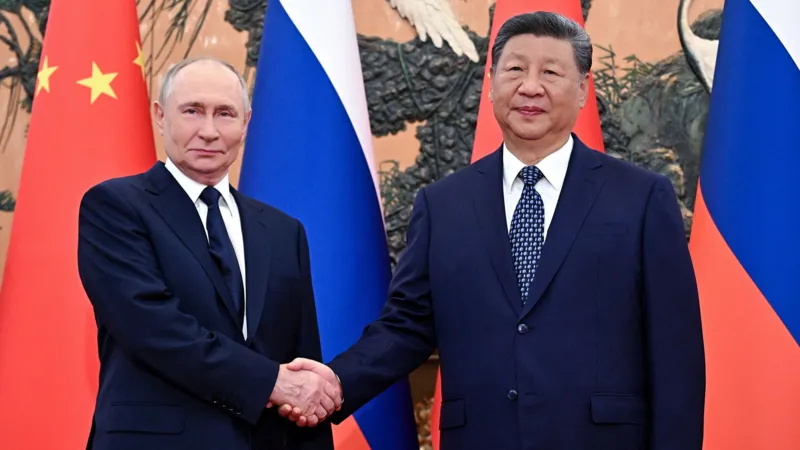 As negotiations commence, Putin of Russia praises “unprecedented” ties with China.
