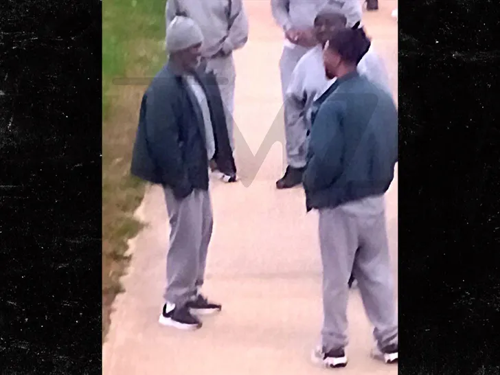 Diddy Making Friends in the Yard, Chatting with Fellow Inmates at Fort Dix